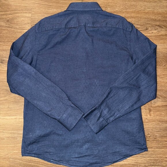 UNTUCKit Navy Flannel Hemsworth Shirt (Large) - Picture 2 of 2